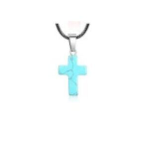 Cross Gemstone Pendant Charms Cross Quartz Crystal Charms for Necklace Earring